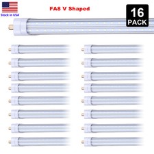 8FT LED Tube Light Single Pin FA8 8 Feet LED Shop Garage Warehouse Light 16Pack