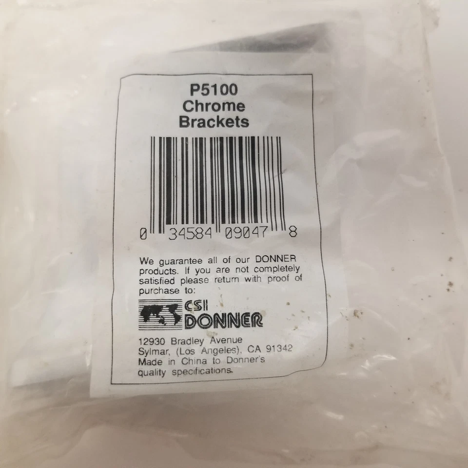 CSI Donner P5100 铬制毛巾条支架 2 双,(共 4 件),全新 — 第 3/4 张图片