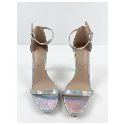 Aldo Iridescent Snake Skin Ankle Heels Strap Size 10 Evening Party