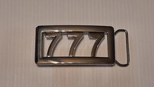 777 LUCKY SLOTS CUSTOM Belt Buckle-Put ANY LETTERS /OR NUMBERS on Buckle