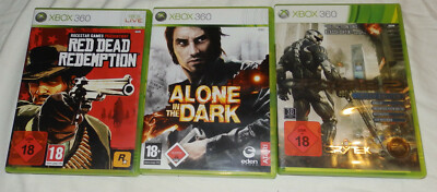 XBOX 360 Spiele Paket 3 Spiele Red Dead Redemption, Crysis 2, Alone in the Dark