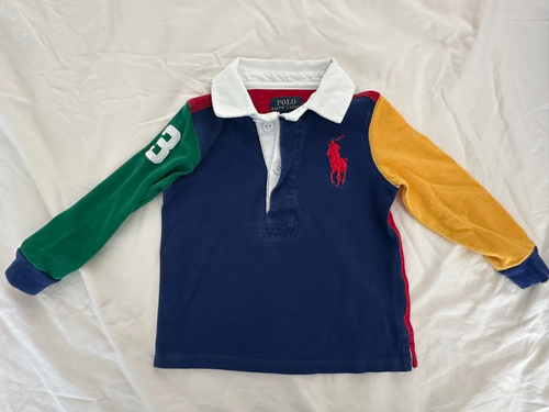 Big Polo Ralph Lauren LS Rugby Shirt Boys 24m EUC