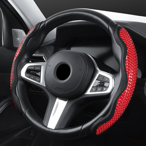 2Pcs Wood Grain Universal Car Steering Wheel Booster Cover - Non-Slip ABS Accessories For 38cm Wheels