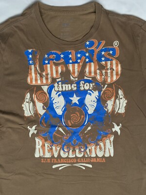 Levis  San Francisco California USA Time For Revolution 60s 70's Tee T-Shirt L