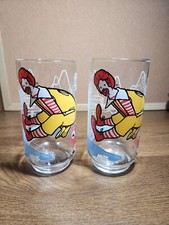 2 1977 Mcdonaldland Ronald Mcdonald Action Series Glasses