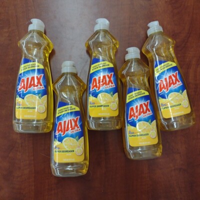 AJAX Super Degreaser Lemon Scented Dish Soap 14 FL OZ. (5 Pack)