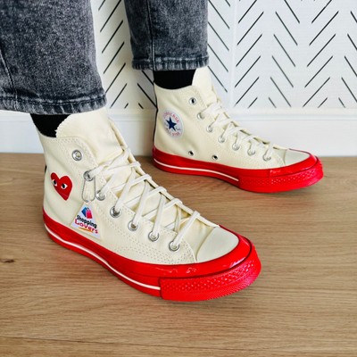  Sz 11 Converse Chuck All Star 70 Hi Comme des Garcons PLAY Women Shoes A01794C