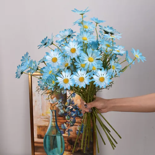 Artificial Silk Fake Daisy Flowers Bouquet Wedding Party Home outdoor Decor UK - Picture 3 of 26