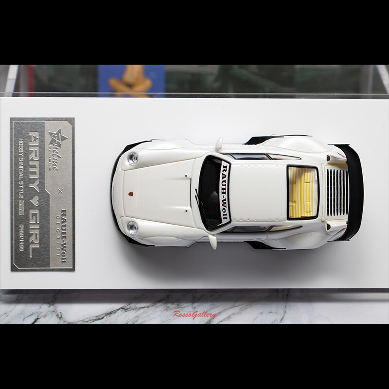 希少品　1/64 fuelme RWB armygirl Rare FuelMe 1:64 Porsche RWB 911 993 Army Girl White Diecast