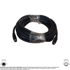 Cable S Video TV Mini Din MD 4 Pin Round Female Male 25FT Extension 110547