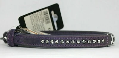 Karlie Halsband Buffalo Denim Strass 1&2 reihig, Lavendel Größe 18 - 32cm B-Ware