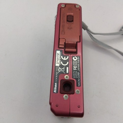 Nikon Coolpix S510 rosso lampone 8,1 MP fotocamera digitale compatta usata dal Giappone - Foto 4 di 12