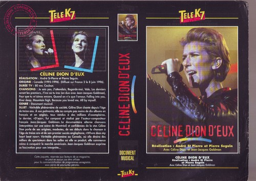 Hülle für Videobox K7 oder DVD-Schnitt Celine Dion / Celine Dion von ihnen