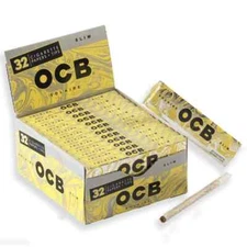 😎OCB CIGARETTE ROLLING PAPERS + TIPS✨SLIM✨24 PACKS