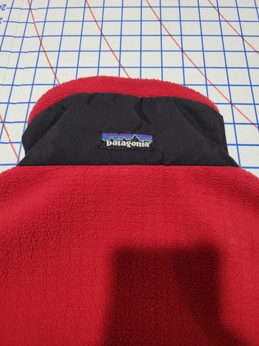 Patagonia Regulator Polartec para hombre lana gofre talla mediana rojo y negro - Imagen 4 de 18