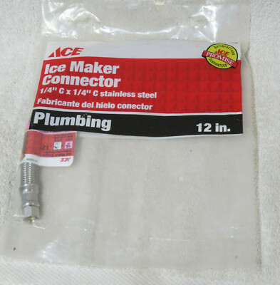 NEW - Stainless Steel Ice Maker Connector - 1/4