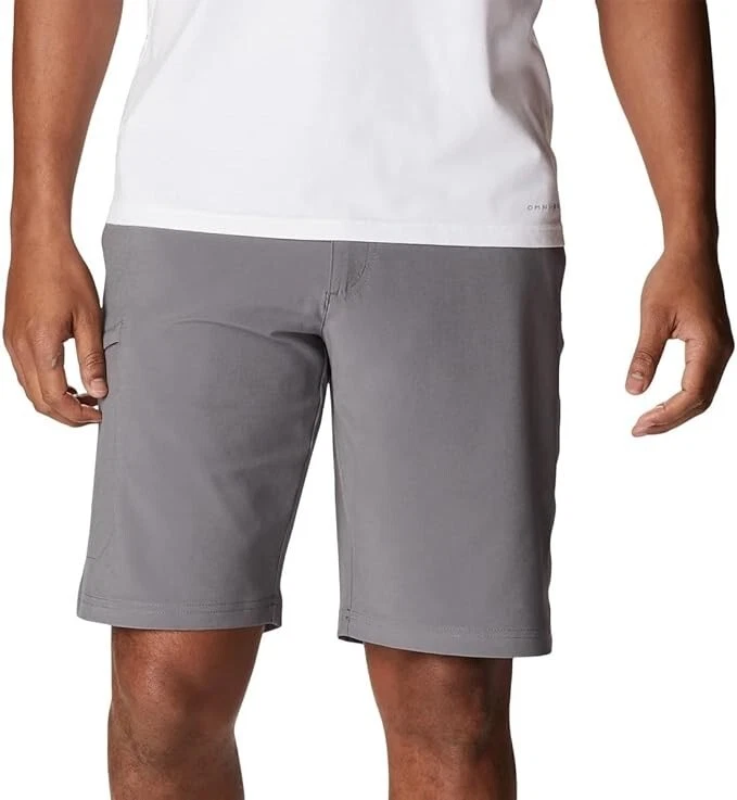 NEW Men's Columbia Size 34 Gray Lightweight Tech Shorts 10" Inseam