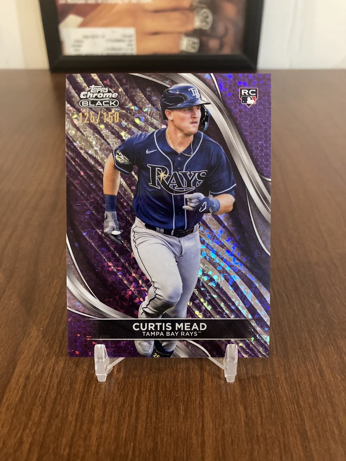 2024 Topps Chrome Black Purple Mini-Diamond Refractor #27 Curtis Mead /150 RC