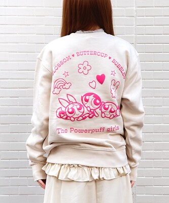 The Powerpuff Girls × Flapper Sweatshirt Beige Japan original New