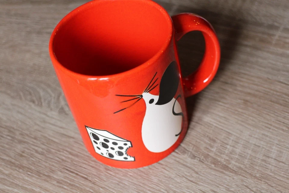 MUG COFFEE WAECHTERSBACH VINTAGE RED RARE COLLECTION AUTHENTIC - Photo 3/4