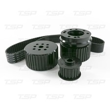Tsp Big Block Chevy Gilmer Belt Drive Pulley Kit 396 427 454 Bbc New Black