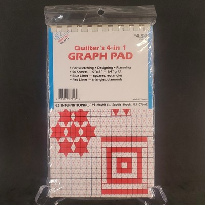 Quilter's 4-in 1 GRAPH PAD EZ Quilting International 5''x8''- 1/4'' Grid