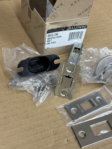 Baldwin 0413 Contemporary Mortise Door Bolt in 150 - Satin Nickel - 0413-150 New - Picture 3 of 14