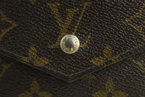 Louis Vuitton Monogram Brown Bifold Envelope Wallet Purse France Used - Picture 12 of 22