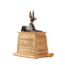 Certified Konouz Handmade Egyptian Replicas Anubis Statue 15 X 6 X 12 Cm