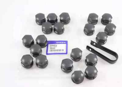 New Genuine Volvo Wheel Bolt Caps Set Dark Grey - 31660916 NEW | eBay UK