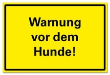 Warnung vor dem Hunde Hinweisschild Abschreckung Info Schild Hund 30x20cm
