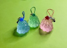 Christmas Tree translucent charms w/ stars- bag purse phone charms x 3