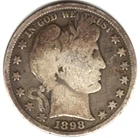 1898 Barber Half grades in VERY GOOD condition ~ PLEASE SEE THE SCAN  stk h712