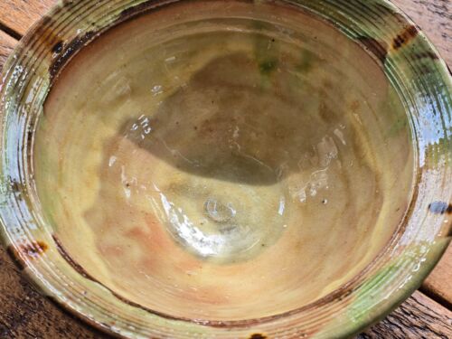 Clive Bowen Studio Pottery Footed Slipware Bowl - Picture 3 of 10