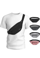  Large Crossbody Black(4 Zipper Pockets) Large Fanny Pack(4 Zipper Pockets)