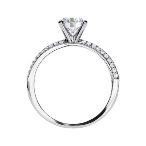 Diamond Ring IGI GIA Lab Grown 1.40 Ct Round Cut Fine 18k White Gold Wedding - Picture 3 of 11