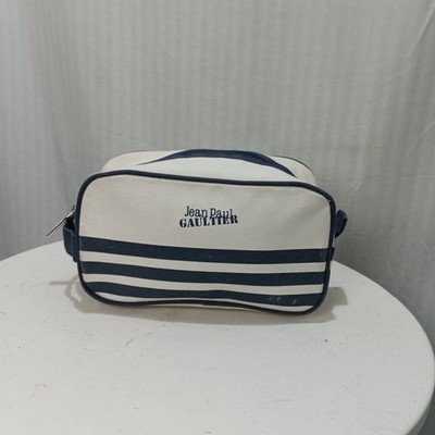 item e6721 men's unisex clutch bag, Jean Paul gaultier white and blue in