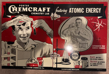 Porter Chemical Chemcraft Atomic Energy Senior Chemistry Set Huge Near Mint 6105
