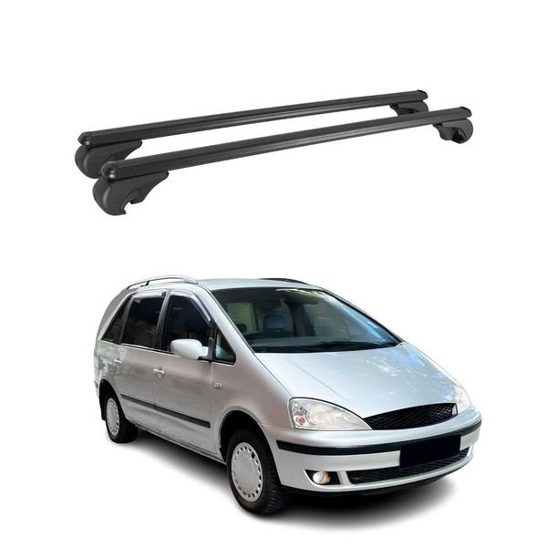 DachträGer FüR Ford Galaxy 1995-2006 GepäCkträGer GrundträGer Alu Schwarz 2X-image