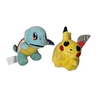 Vintage 1999 Pokemon Pikachu Squirtle Stuff Plush Toy Nintendo Play by Play Lot