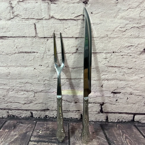 Knife & Fork Carving Set Princess House Stainless USA