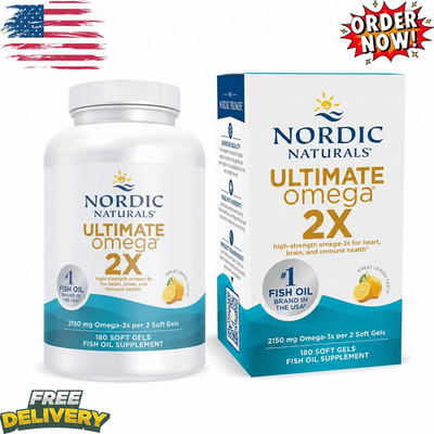Nordic Naturals Ultimate Omega 2X 180 Soft Gels   Extra Strength EPA DHA - New