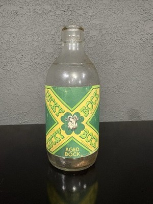 Tough Stubby Lucky Bock Lager Beer Bottle Original Irtp Vancouver Wa 1940s 