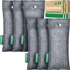Activated Charcoal Odor Absorber,6 Pack Nature Odor Eliminator for Shoes