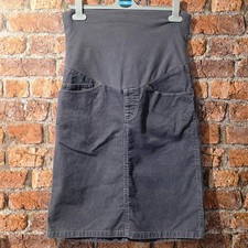 H&M Mama Maternity Skirt In Grey Corduroy Size S Excellent Condition