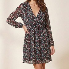 Express Womens Medium Dress Black Floral 