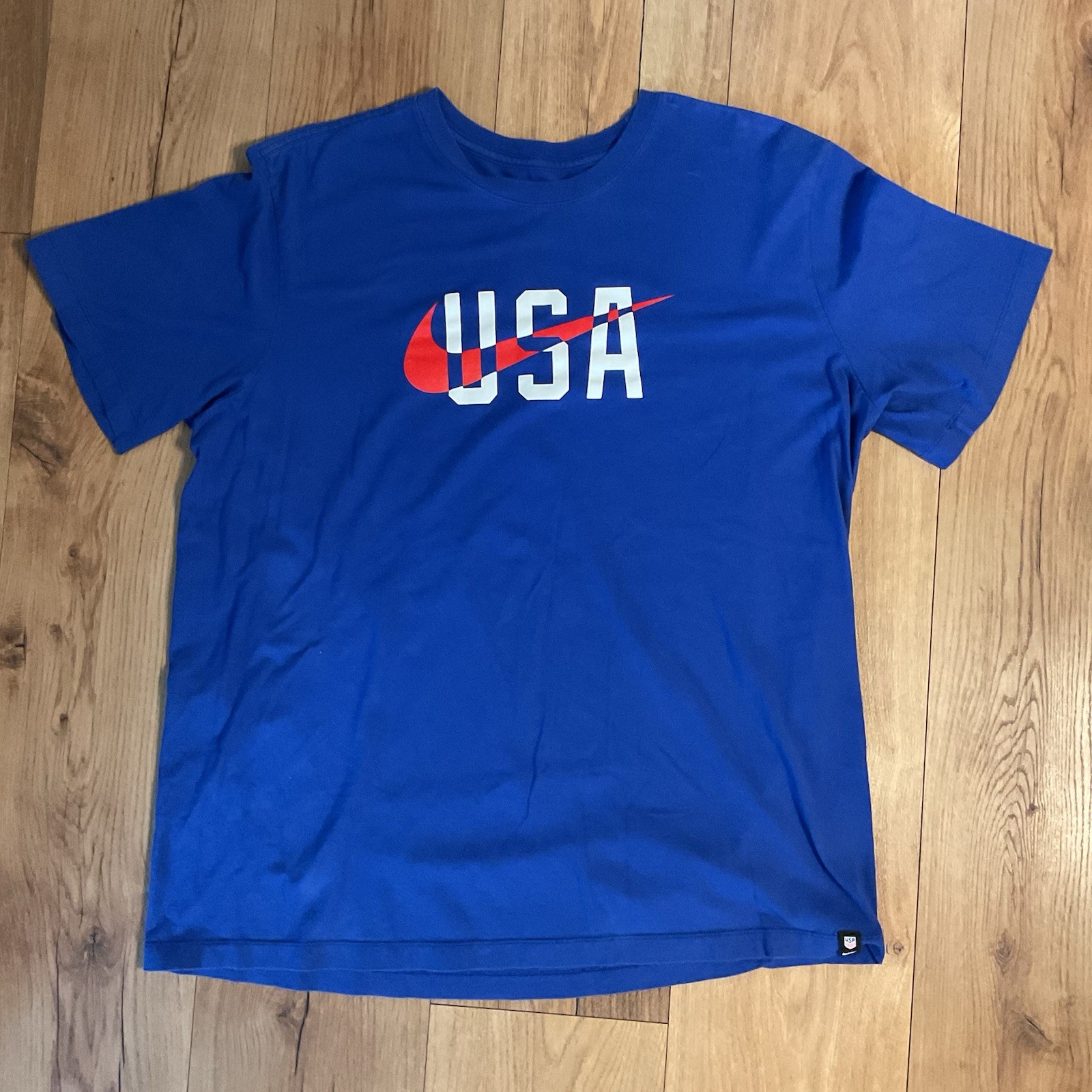 Nike USA National Soccer Team Shirt XL USMNT Blue Dri Fit Football