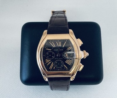 Cartier Roadster Chronograph XL 18k Rose Gold Mens Watch 2848