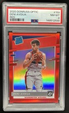 2020-21 Panini Donruss Optic Deni Avdija Red Prizm RC Rated Rookie #/99 PSA 8