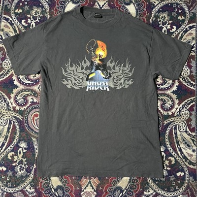 Marvel Mad Engine Ghost Rider Movie Promo T-Shirt Gray Size Large Y2K